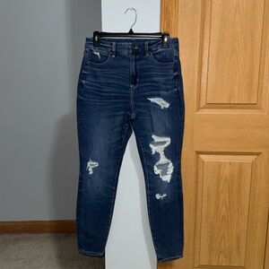 American Eagle The Dream Jean Dark Washed Curvy Hi-Rise Jegging Women’s Size 6